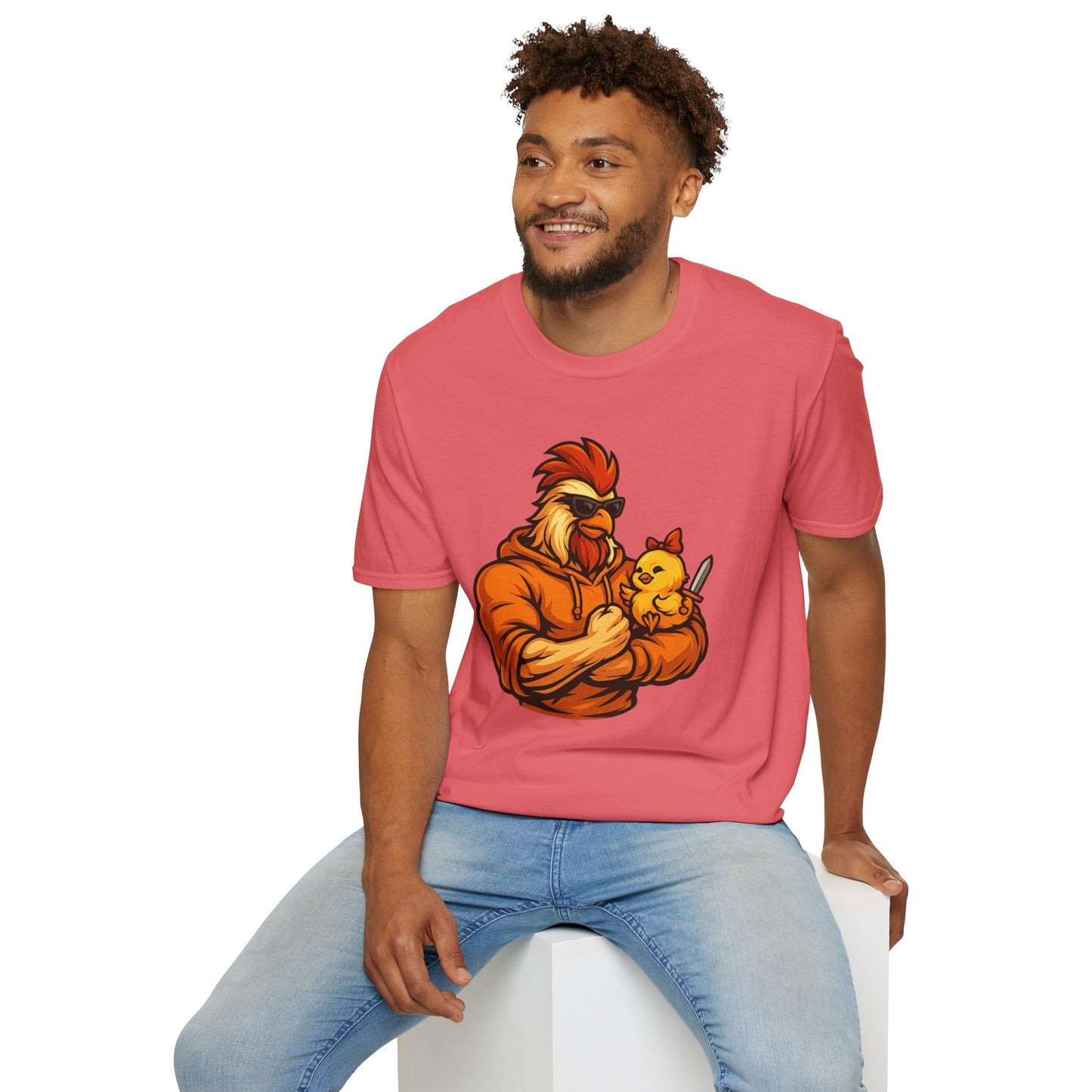 T-Shirt - The Girl Daddy Rooster Daddy Gallo with his little chick
