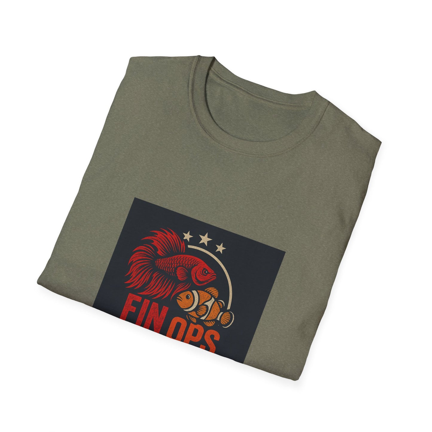 Aquarium Enthusiast Tee - Betta Fish and Clown fish Unisex Softstyle T-Shirt