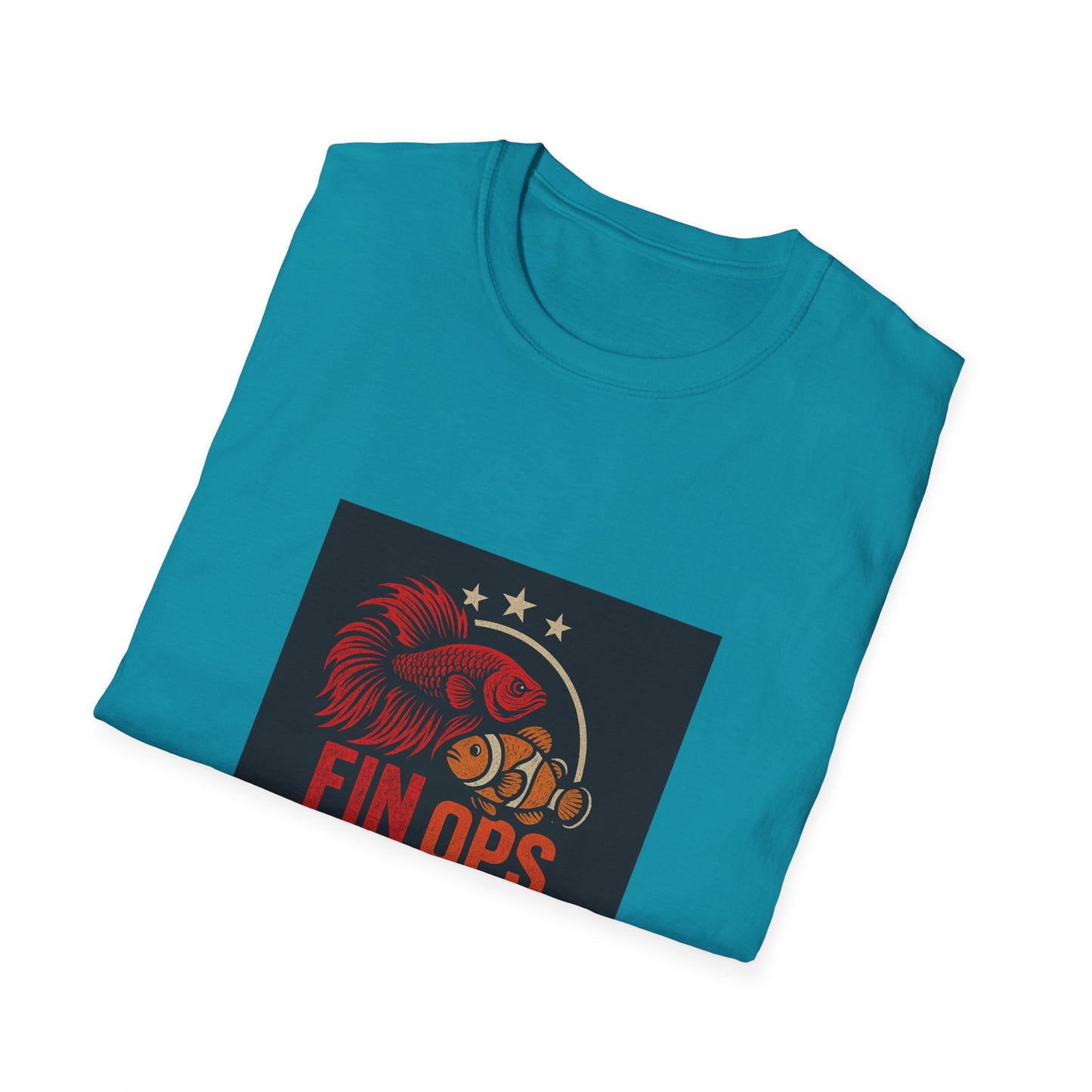 Aquarium Enthusiast Tee - Betta Fish and Clown fish Unisex Softstyle T-Shirt