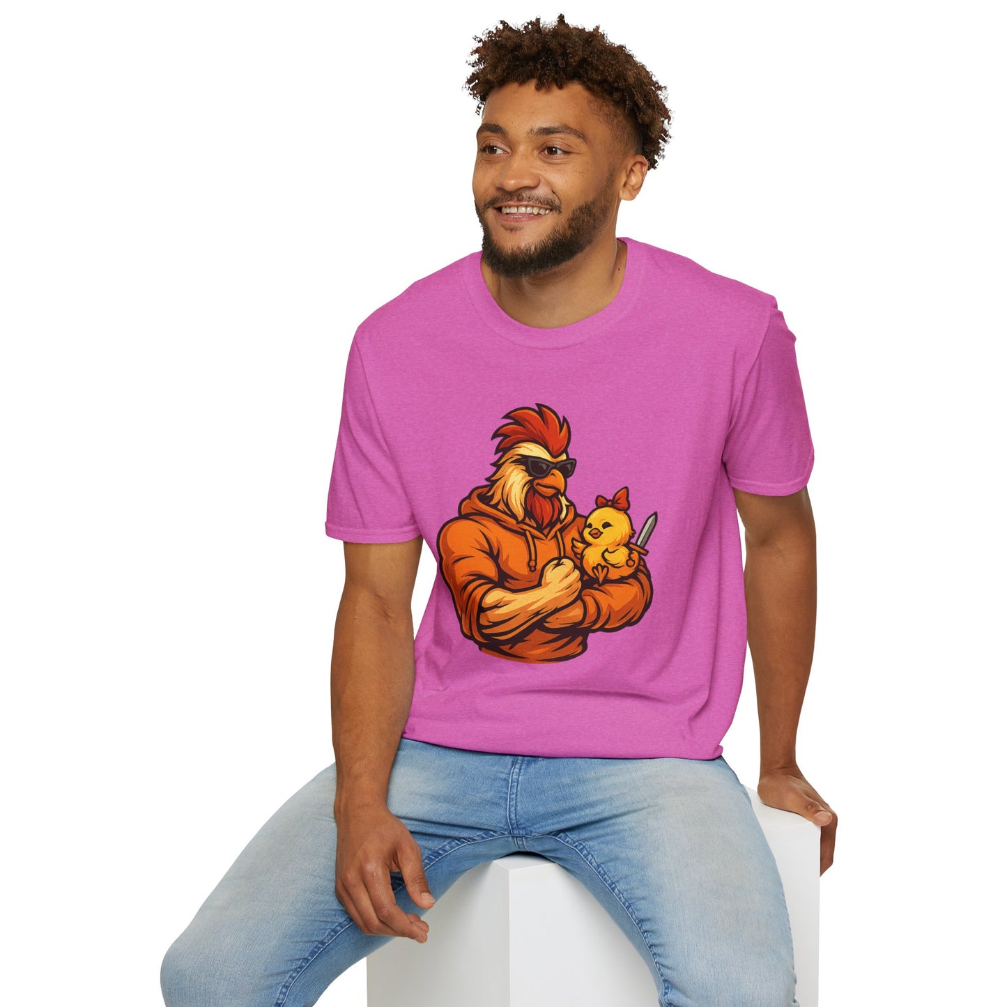 T-Shirt - The Girl Daddy Rooster Daddy Gallo with his little chick