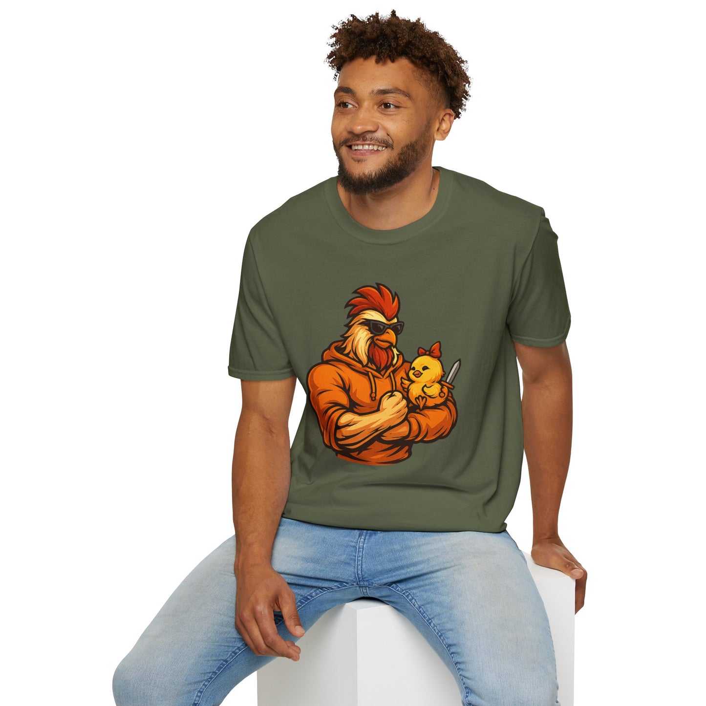 T-Shirt - The Girl Daddy Rooster Daddy Gallo with his little chick