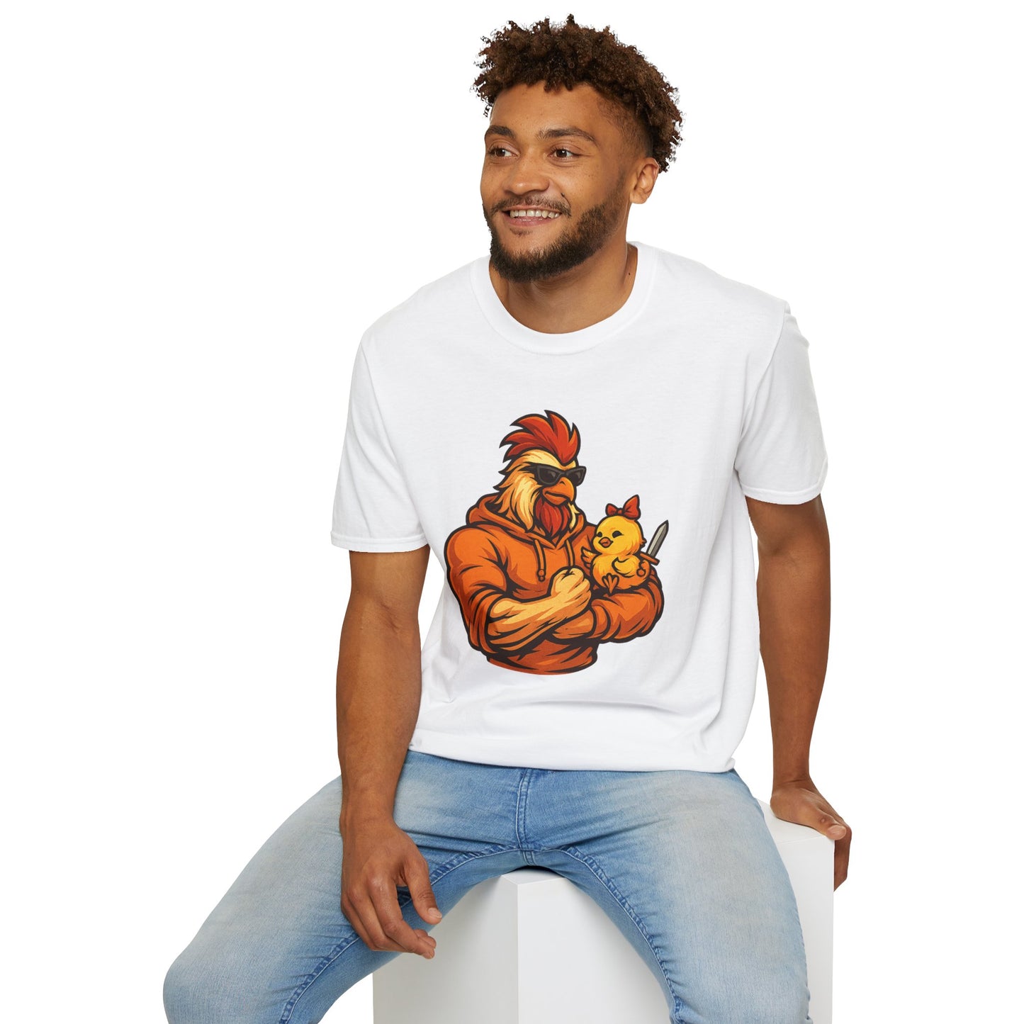 T-Shirt - The Girl Daddy Rooster Daddy Gallo with his little chick