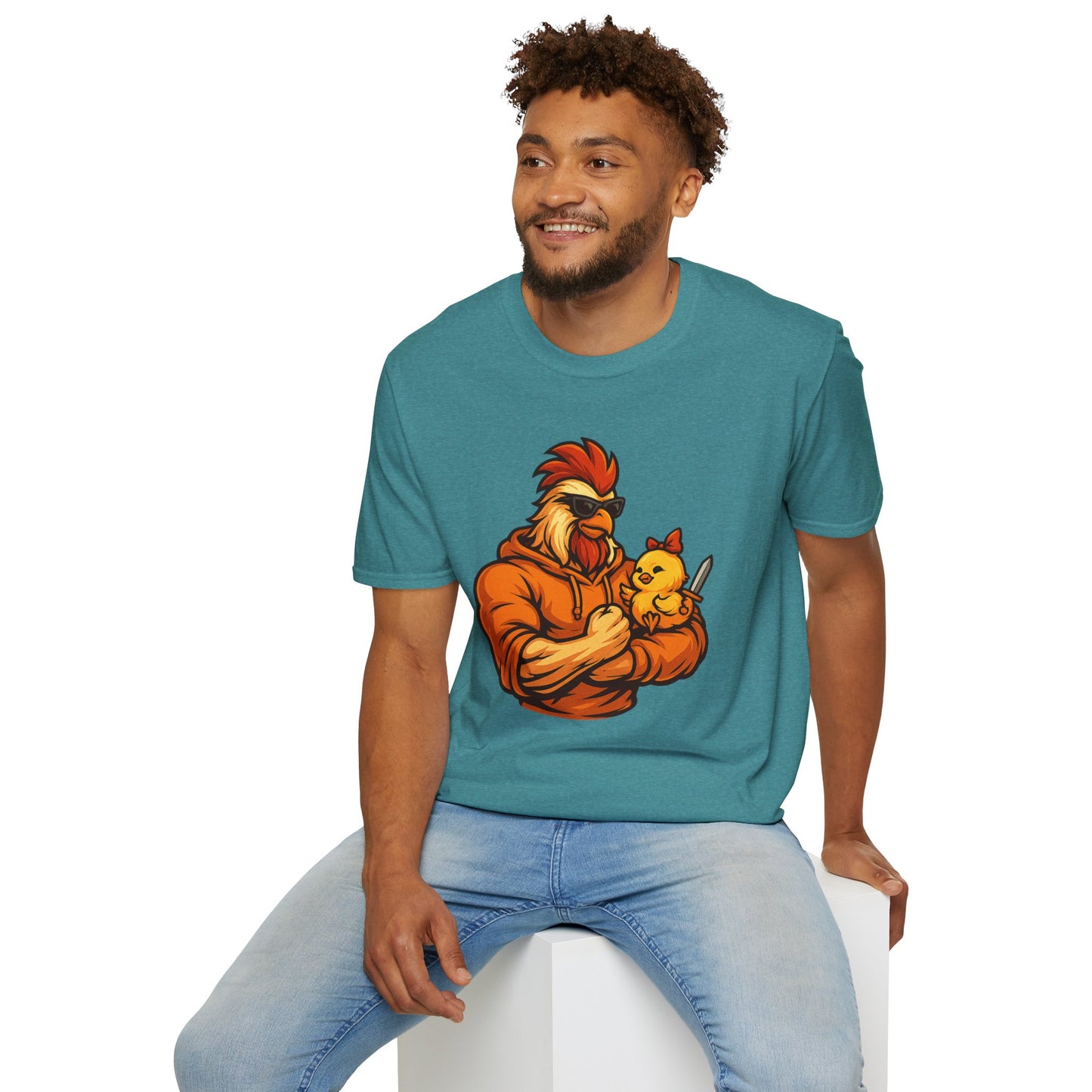 T-Shirt - The Girl Daddy Rooster Daddy Gallo with his little chick