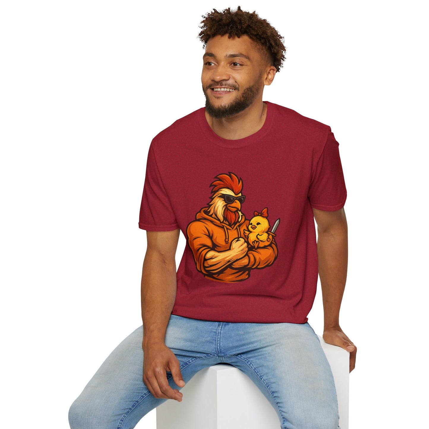 T-Shirt - The Girl Daddy Rooster Daddy Gallo with his little chick