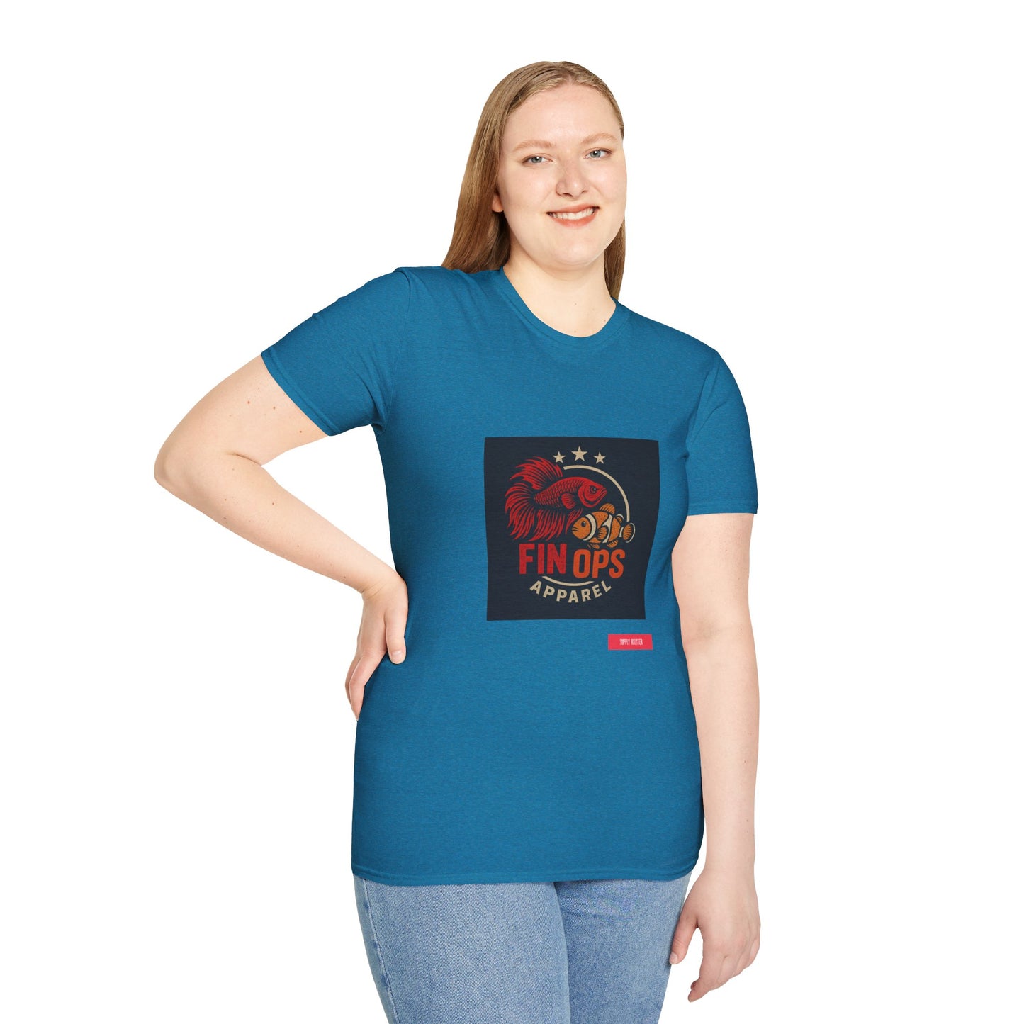 Aquarium Enthusiast Tee - Betta Fish and Clown fish Unisex Softstyle T-Shirt
