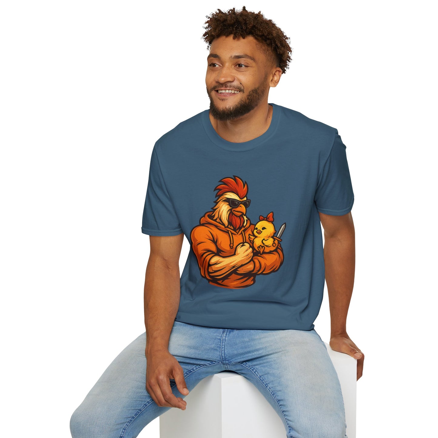 T-Shirt - The Girl Daddy Rooster Daddy Gallo with his little chick