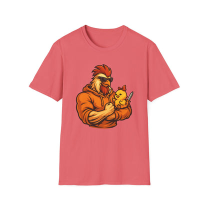 T-Shirt - The Girl Daddy Rooster Daddy Gallo with his little chick