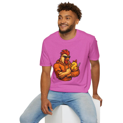 T-Shirt - The Girl Daddy Rooster Daddy Gallo with his little chick